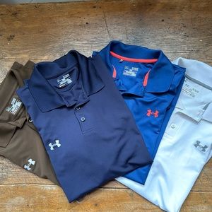 Under Armor XL Polo Bundle of 4! Like new.